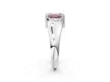 White gold Fancy Pink Emerald  Solitaire Diamond Ring with Six-Prong Cathedral Setting_52