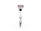 White gold Fancy Pink Emerald  Solitaire Diamond Ring with Six-Prong Setting on a Classic Band_5