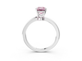 White gold Fancy Pink Emerald  Solitaire Diamond Ring with Six-Prong Setting on a Classic Band_6
