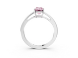 White gold Fancy Pink Emerald  Solitaire Diamond Ring with Split Shank and Four-Prong Setting_23
