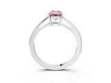 White gold Fancy Pink Emerald  Solitaire Diamond Ring with Split Shank and Four-Prong Setting_27