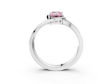 White gold Fancy Pink Emerald  Solitaire Diamond Ring with Split Shank and Prong Setting_43
