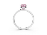White gold Fancy Pink Emerald  Solitaire Engagement Ring with Cathedral Band and Four-Prong Setting_20