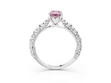 White gold Fancy Pink Emerald  Solitaire Floral Milgrain Engagement Ring_51