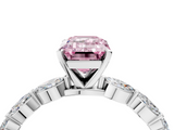 White gold Fancy Pink Emerald  Solitaire Marquise Side Stone Prong Setting Ring_48