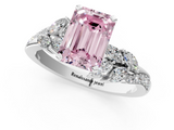 White gold Fancy Pink Emerald  Solitaire Marquise Twist Band with Six-Prong Setting_115