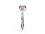White gold Fancy Pink Emerald  Solitaire Pavé Band Prong Setting Ring_22