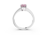 White gold Fancy Pink Emerald  Solitaire Pavé Band Prong Setting Ring_23