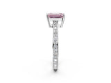 White gold Fancy Pink Emerald  Solitaire Pavé Band Prong Setting Ring_51