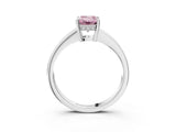 White gold Fancy Pink Emerald  Solitaire Pavé Band Prong Setting Ring_52
