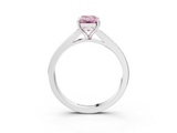 White gold Fancy Pink Emerald  Solitaire Pavé Band with Four-Prong Setting_61