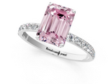 White gold Fancy Pink Emerald  Solitaire Pavé Diamond Engagement Ring with Four-Prong Setting_43
