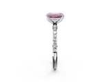 White gold Fancy Pink Emerald  Solitaire Pavé Diamond Engagement Ring with Four-Prong Setting_44