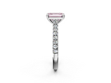White gold Fancy Pink Emerald  Solitaire Pave Diamond Engagement Ring with Prong Setting_22