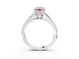 White gold Fancy Pink Emerald  Solitaire Pave Split Shank Engagement Ring with Six-Prong Setting_40