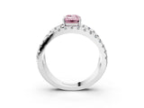 White gold Fancy Pink Emerald  Solitaire Split Shank Pave Diamond Ring_52