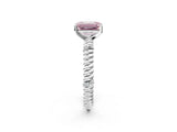 White gold Fancy Pink Emerald  Solitaire Twisted Band Prong Set Engagement Ring_84