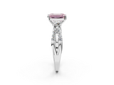 White gold Fancy Pink Emerald  Three-Stone Diamond Ring with Pavé Split Shank and Four-Prong Setting_64