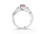 White gold Fancy Pink Emerald  Three-Stone Diamond Ring with Pavé Split Shank and Four-Prong Setting_65