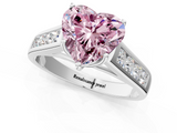 White gold Fancy Pink Heart  Brilliant Channel-Set Solitaire Ring with Four-Prong Setting_21