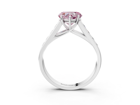 White gold Fancy Pink Heart  Brilliant Channel-Set Solitaire Ring with Four-Prong Setting_23