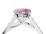 White gold Fancy Pink Heart  Brilliant Channel-Set Solitaire Ring with Four-Prong Setting_24