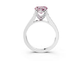 White gold Fancy Pink Heart  Brilliant Cut Diamond Engagement Ring with Pavé Band and Four-Prong Setting_52