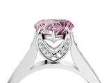 White gold Fancy Pink Heart  Brilliant Cut Diamond Engagement Ring with Pavé Band and Four-Prong Setting_53