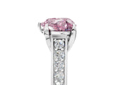 White gold Fancy Pink Heart  Brilliant Cut Diamond Engagement Ring with Pavé Band and Four-Prong Setting_54