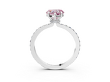 White gold Fancy Pink Heart  Brilliant Pavé Band Solitaire with Four-Prong Setting_44