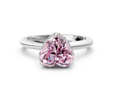 White gold Fancy Pink Heart  Brilliant Solitaire Engagement Ring with Six-Prong Setting and Classic Band_20