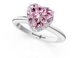 White gold Fancy Pink Heart  Brilliant Solitaire Engagement Ring with Six-Prong Setting and Classic Band_21