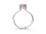 White gold Fancy Pink Heart  Brilliant Solitaire Engagement Ring with Six-Prong Setting and Classic Band_23