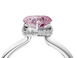 White gold Fancy Pink Heart  Brilliant Solitaire Engagement Ring with Six-Prong Setting and Classic Band_24