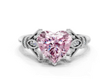 White gold Fancy Pink Heart  Brilliant Solitaire with Pave Band and Four-Prong Setting_19