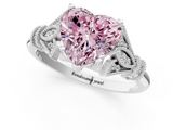 White gold Fancy Pink Heart  Brilliant Solitaire with Pave Band and Four-Prong Setting_20