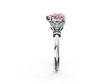 White gold Fancy Pink Heart  Brilliant Solitaire with Pave Band and Four-Prong Setting_22