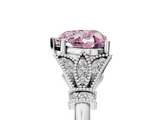 White gold Fancy Pink Heart  Brilliant Solitaire with Pave Band and Four-Prong Setting_25