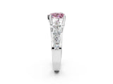 White gold Fancy Pink Heart  Brilliant Solitaire with Side Stones on a Pave Band and Four-Prong Setting_26