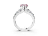 White gold Fancy Pink Heart  Brilliant Solitaire with Side Stones on a Pave Band and Four-Prong Setting_27