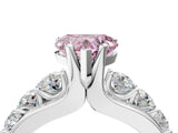 White gold Fancy Pink Heart  Brilliant Solitaire with Side Stones on a Pave Band and Four-Prong Setting_28
