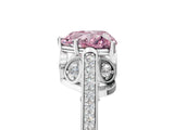 White gold Fancy Pink Heart  Cut Cathedral Pave Diamond Engagement Ring with Six-Prong Setting_37