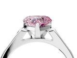 White gold Fancy Pink Heart  Cut Channel Set Solitaire Engagement Ring with Four-Prong Setting_206