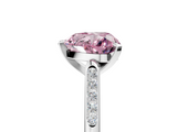 White gold Fancy Pink Heart  Cut Channel Set Solitaire Engagement Ring with Four-Prong Setting_207