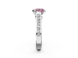 White gold Fancy Pink Heart  Cut Channel Set Solitaire Engagement Ring with Prong Setting_22