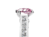 White gold Fancy Pink Heart  Cut Channel Set Solitaire Engagement Ring with Prong Setting_25