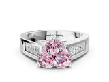White gold Fancy Pink Heart Cut Cut Channel Set Solitaire Ring with Four-Prong Setting_12