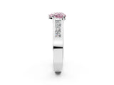 White gold Fancy Pink Heart Cut Cut Channel Set Solitaire Ring with Four-Prong Setting_14
