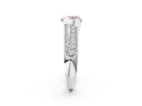 White gold Fancy Pink Heart Cut Cut Diamond Channel Set Pave Band with Tension Prong Setting_2