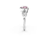 White gold Fancy Pink Heart Cut Cut Halo Diamond Infinity Band with Four-Prong Setting_2